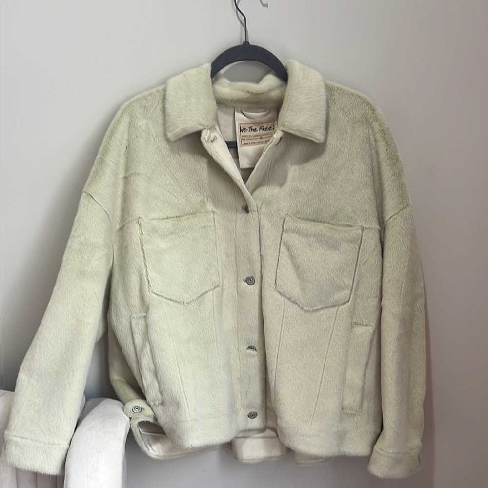 Free People Opal Swing Faux Fur Jacket NWOT